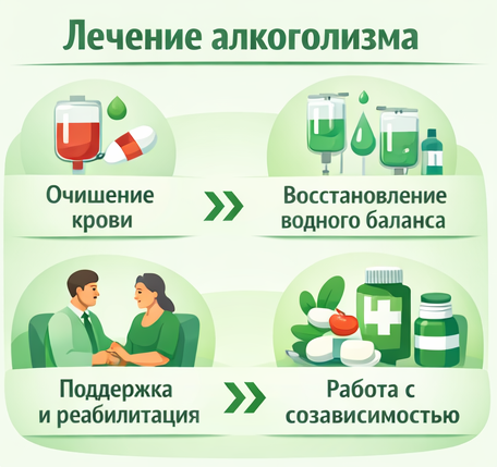 лечение алкоголизма в Мурино этапы
